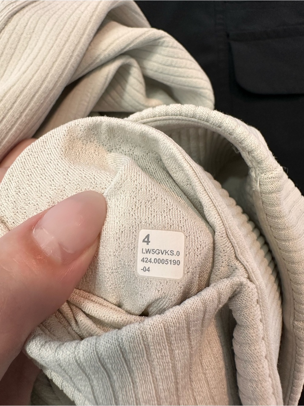 Lululemon Ribbed Softstreme Flared Pants Bone Off White Size 4 Tall 35" Inseam - Picture 11 of 11